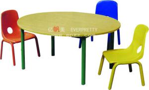 Colorful Children Furniture Kids Wooden Desk and Plastic Chairs