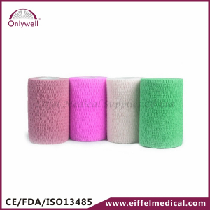 2016 Hot Sales Colorful Medical Sport Self-Adhesive Cohesive Bandage