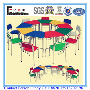 Cheap Colorful Table Chair for Kids Preschool Furniture